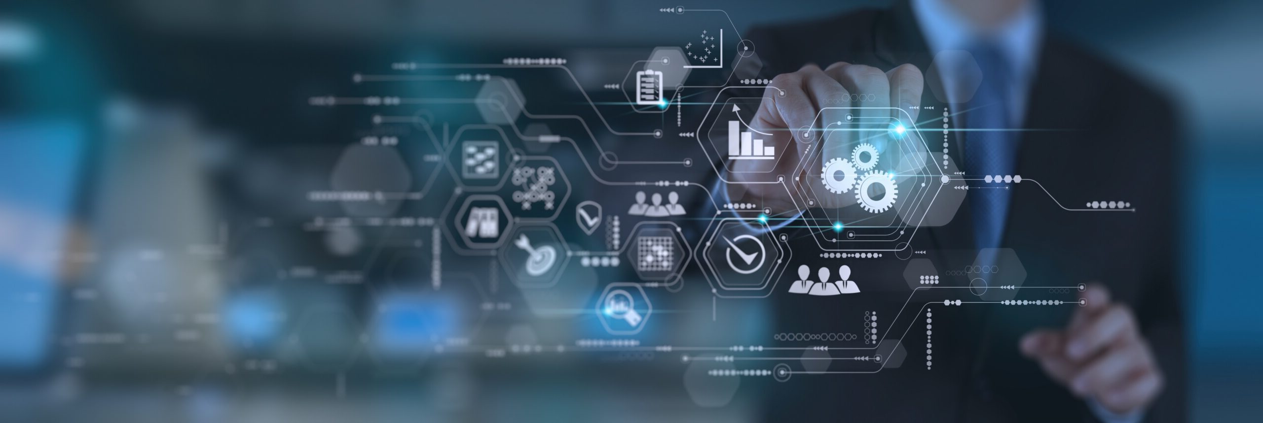 Businessman,Hand,Working,With,Virtual,Innovation,Operations,Management,Involving,Business
